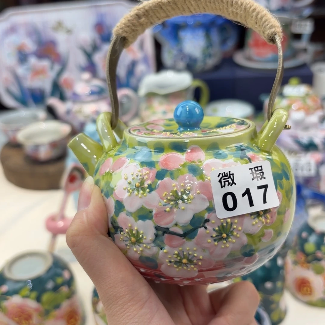瓷片景德镇手绘高温釉下彩陶瓷茶具