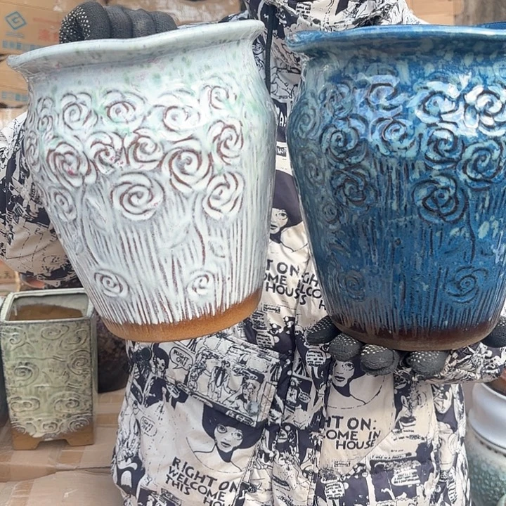 红陶精品玫瑰两个口径18高度22