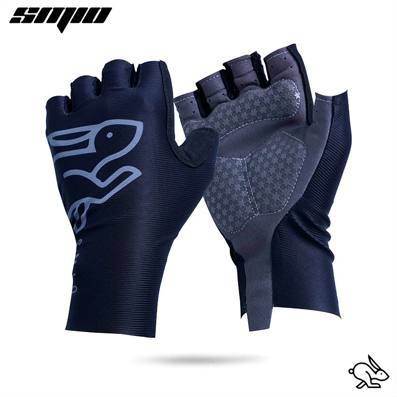 Smio冲刺兔骑行长短指公路车自行车山地车手套保护速干透气