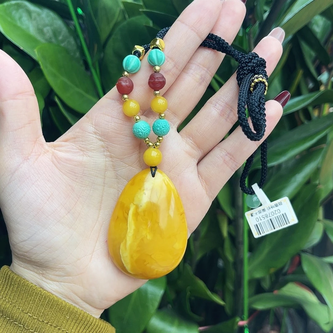 琥珀未镶嵌手链水滴