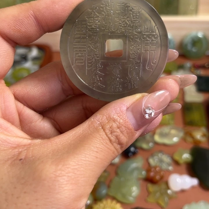 蛇纹石玉合金颈饰