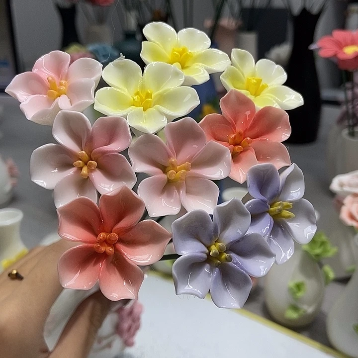 陶瓷纯手工捏花设计