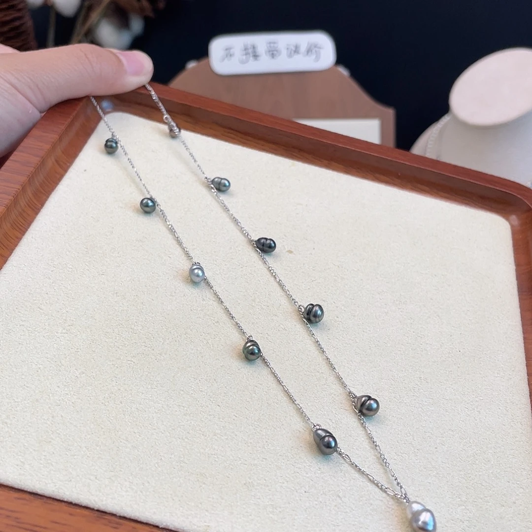 银S925镶嵌颈饰海水珍珠