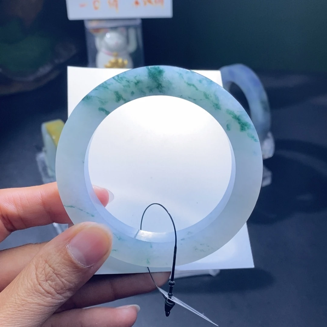 未镶嵌冰飘花54到60正圈定制翡翠