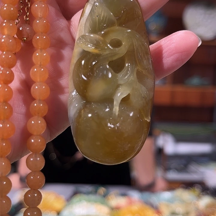 未镶嵌岫玉毛衣链