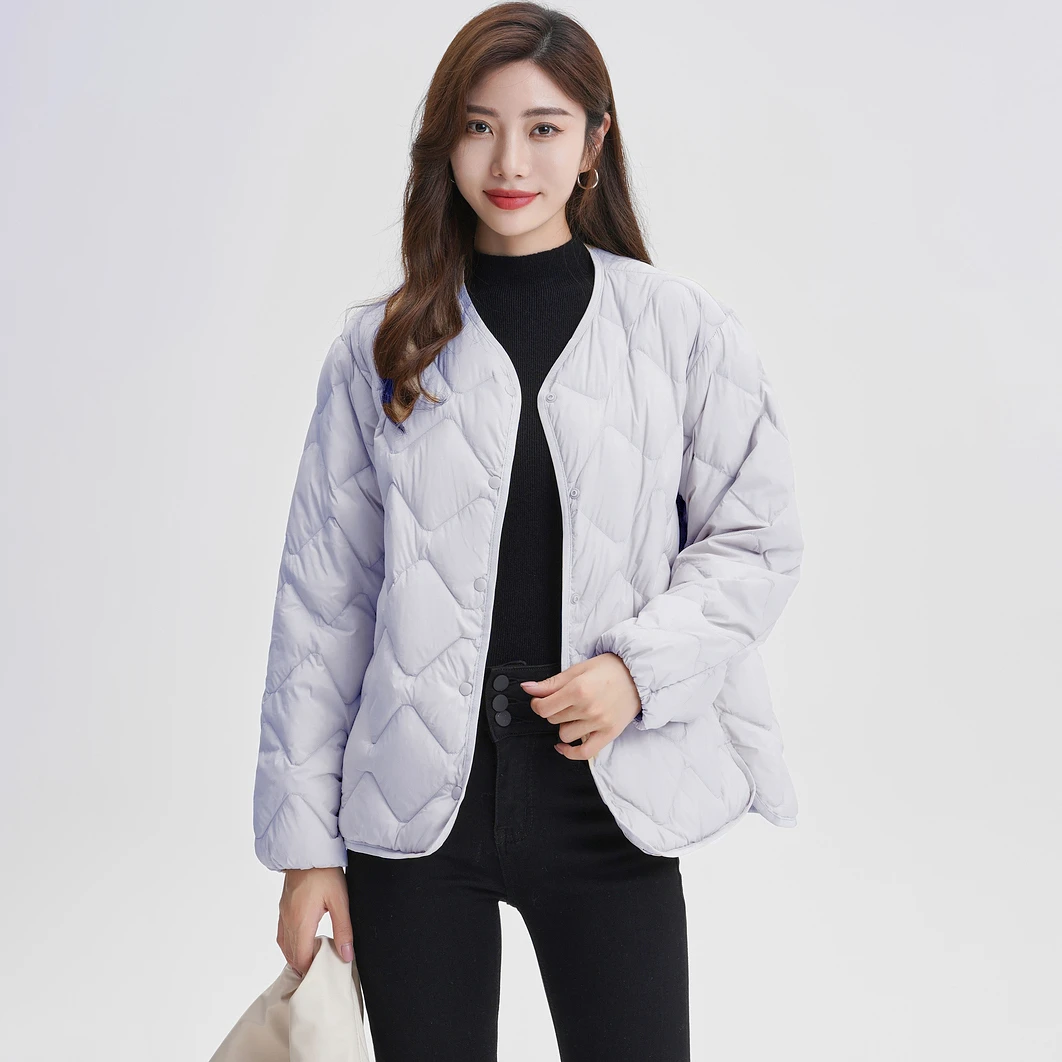 门店7&29！U厂代工！叠穿巨好看/90鸭绒休闲小香风百搭羽绒服M13709