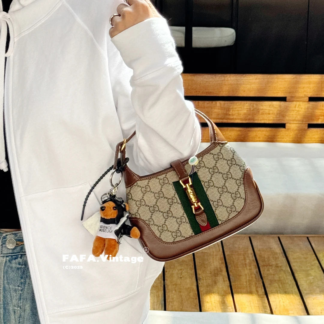 95新 GUCCI/古驰 發發中古·老花1961 jackie mini手提包斜挎包