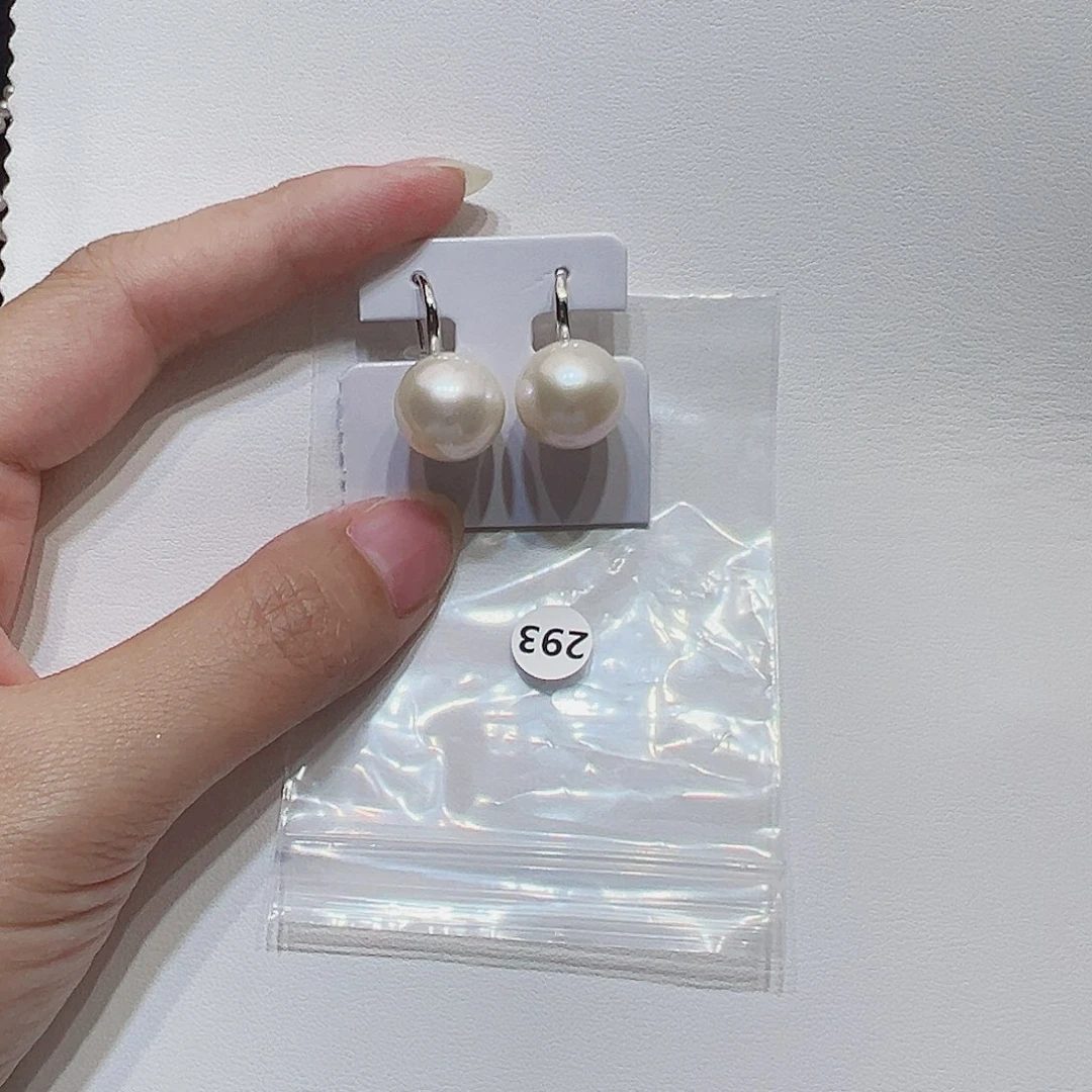 银S925镶嵌淡水珍珠耳饰