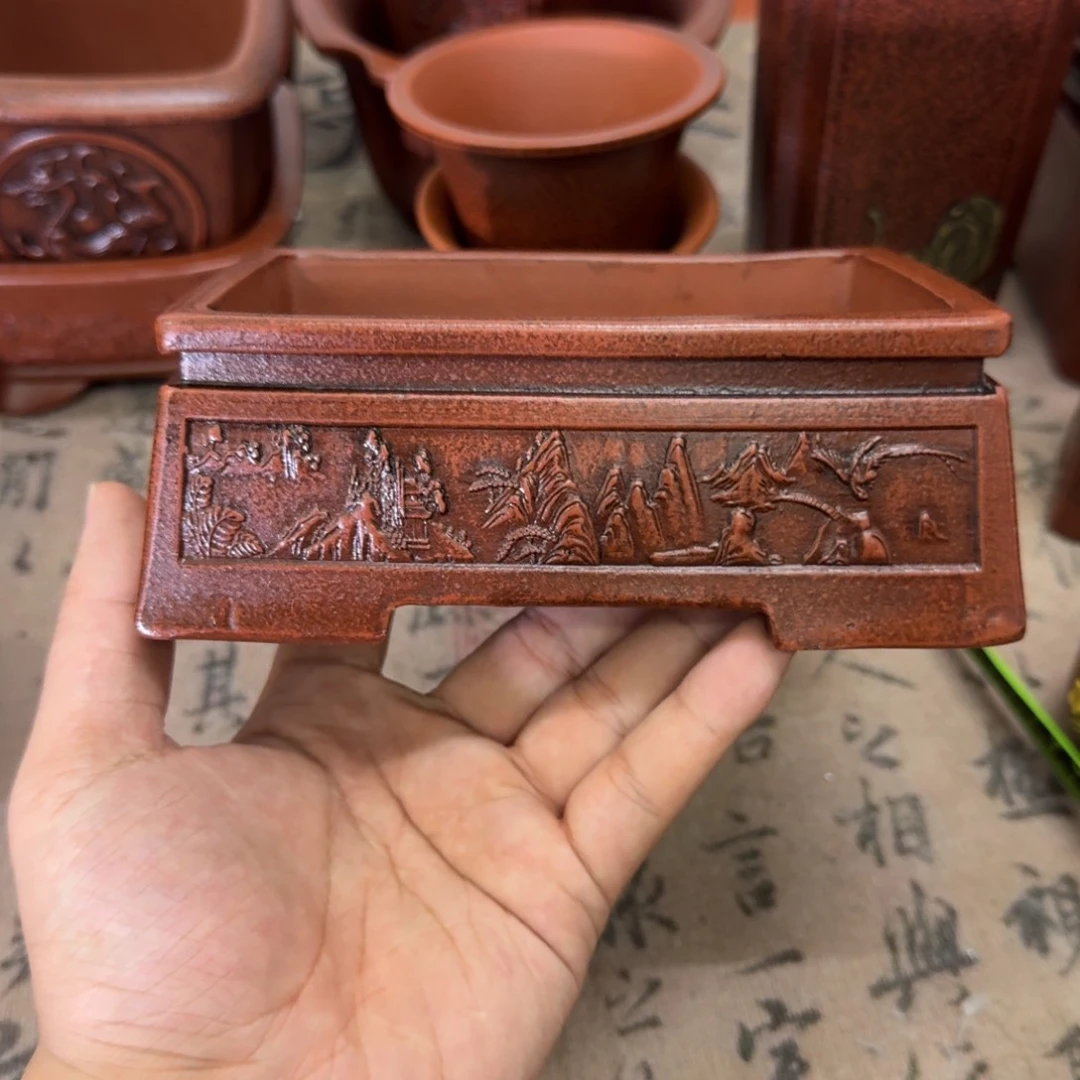 紫砂花盆宜兴紫砂正品14x9x4.5