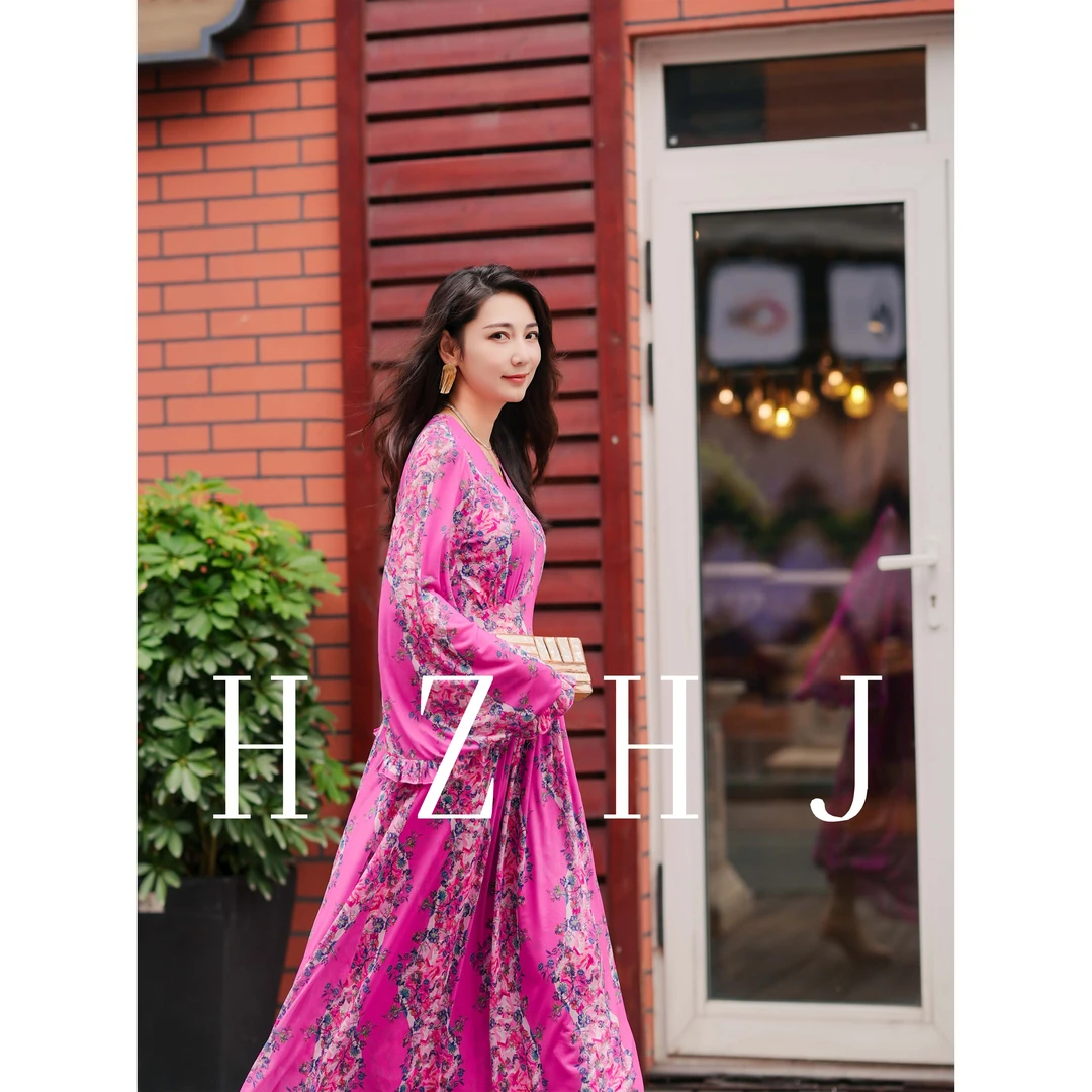 HZHJ原创设计师款  花簇连衣裙 显白显瘦高级洋气545