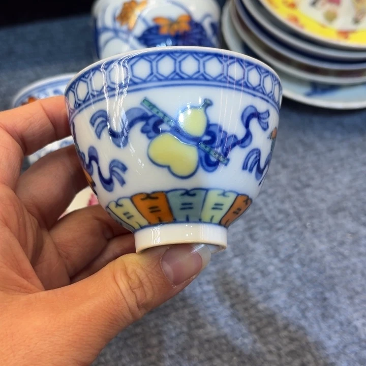 手绘茶杯盖碗陶瓷