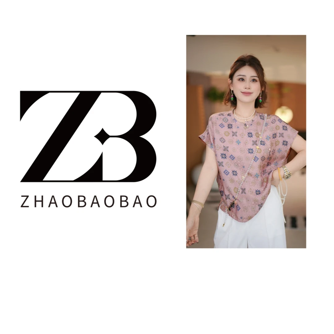 【ZHAOBAOBAO】"镜花水月"真丝上衣