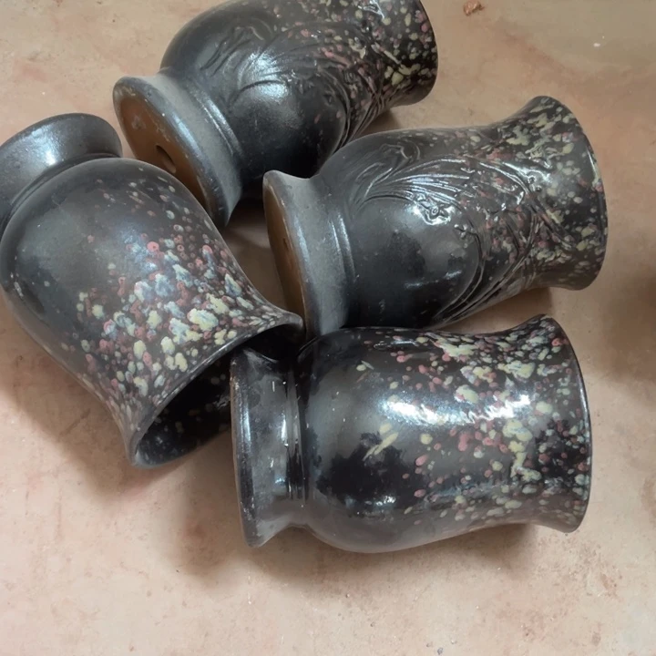 紫砂花盆口径14高度20四个正品