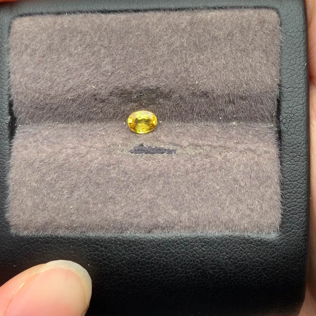 裸石蓝宝石天然黄色蓝宝石4×5