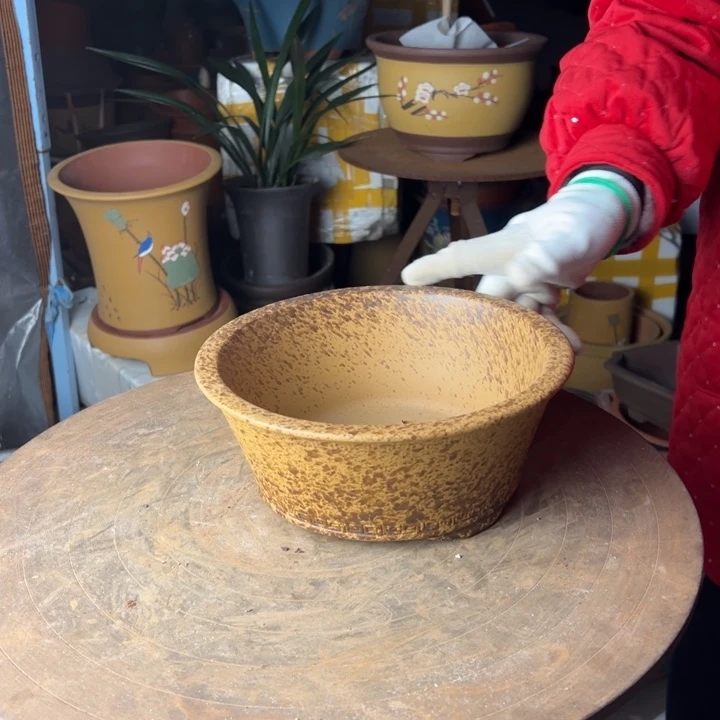 紫砂b还原烧小号花盆