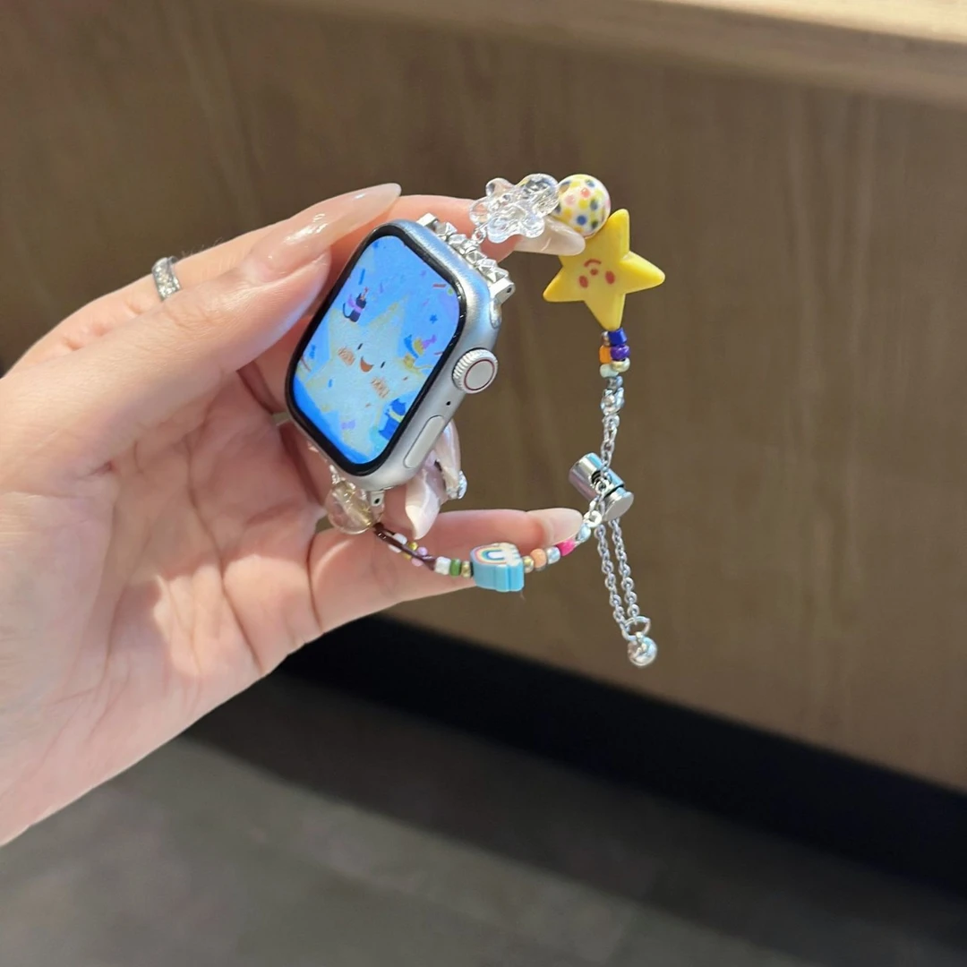 适用于applewatch星星链条苹果手表iwatch109876se金属手环表带