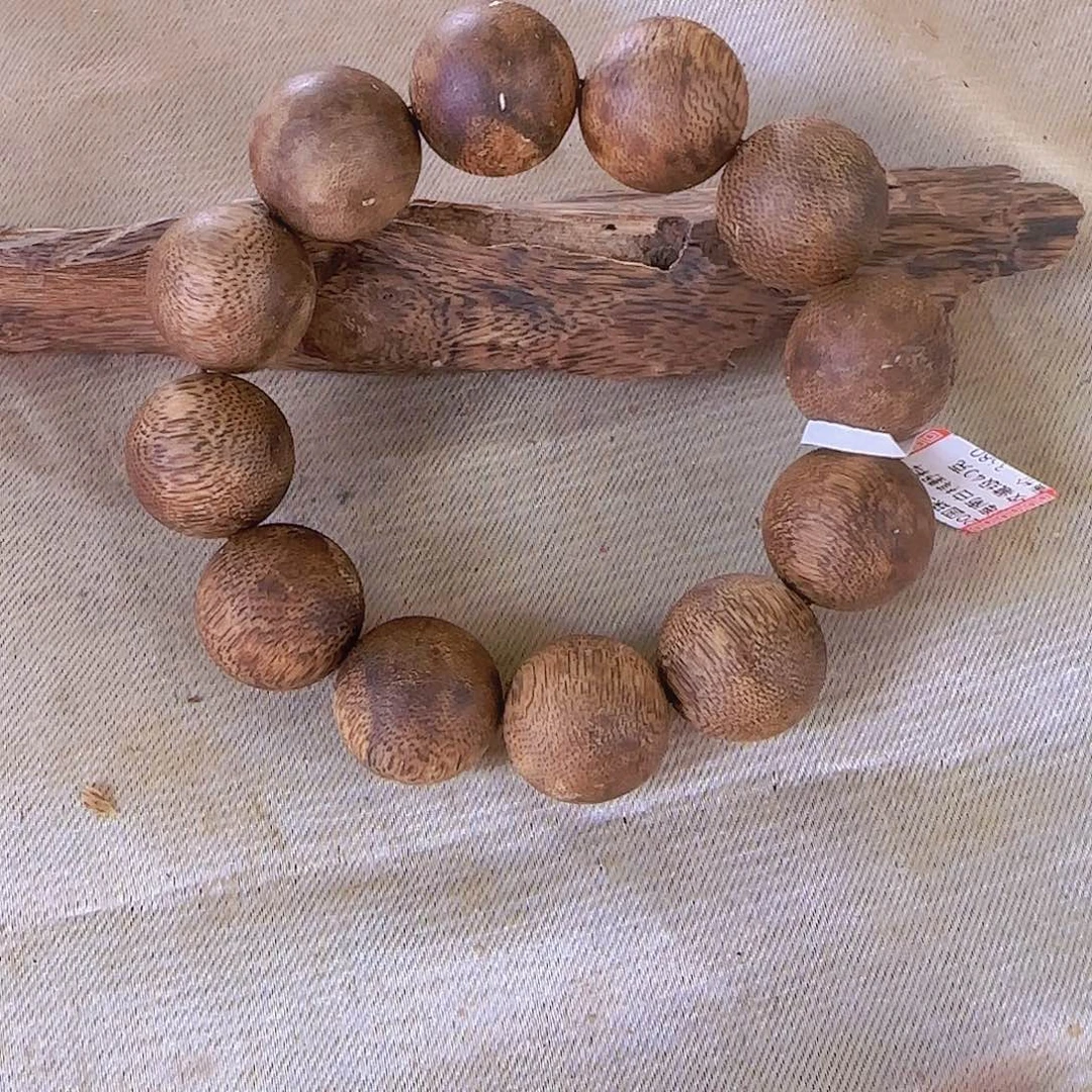 沉香碎屑沉香国香白棋20圆珠收藏级42克多样性发一