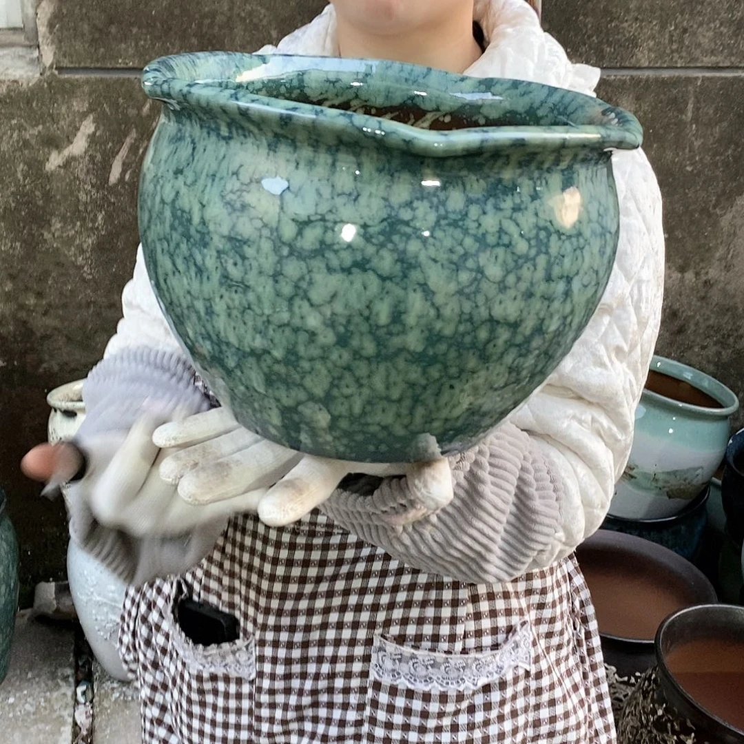 紫砂花盆正品口25高18