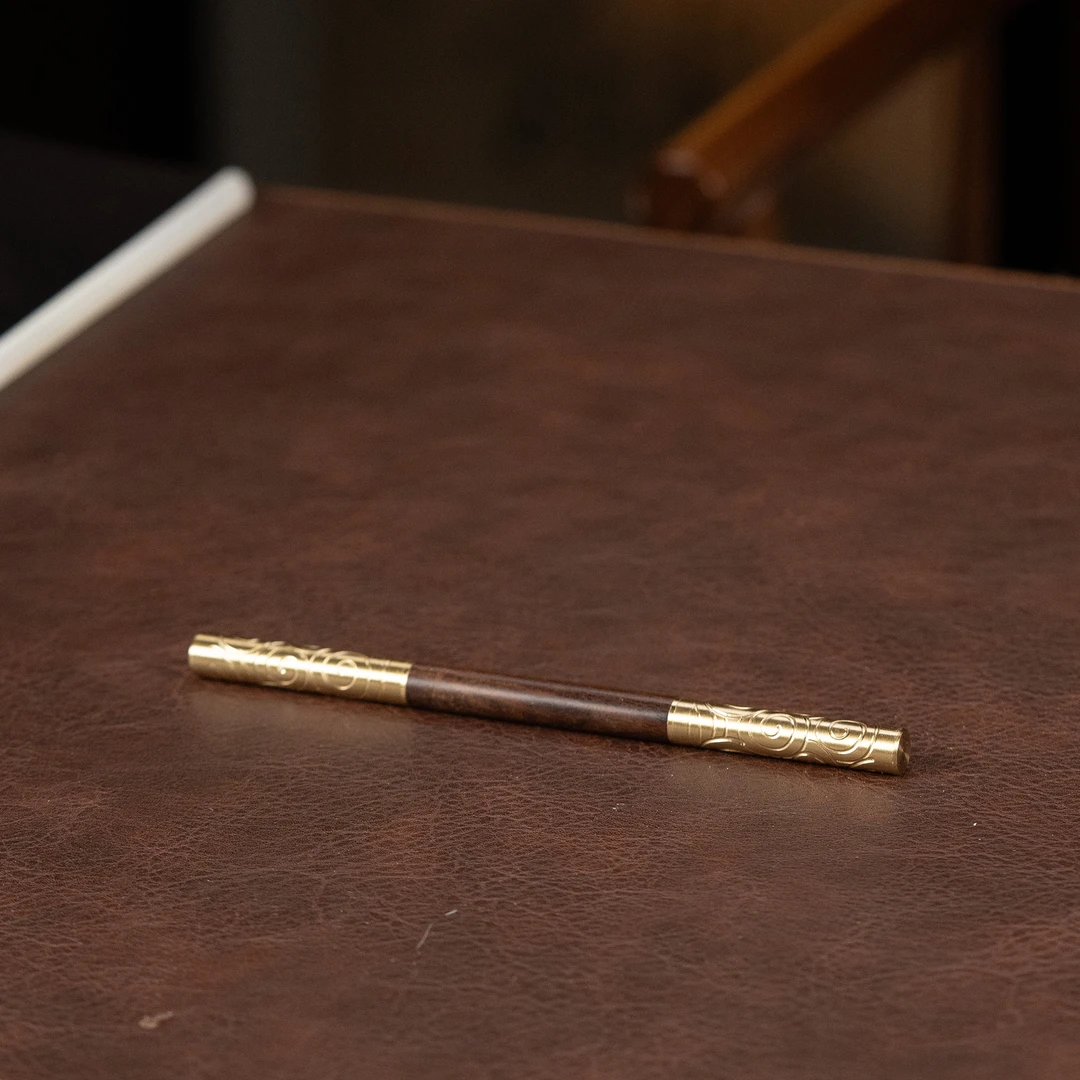 【利贞丨黑檀木金箍棒双头茶针】实木茶具撬茶工具约16cm福利系列DC