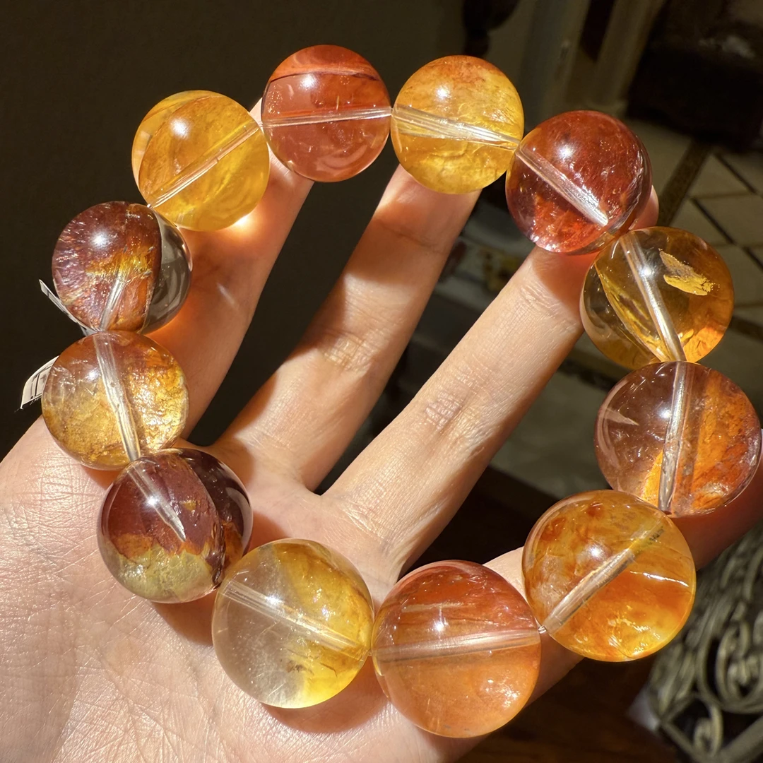 天然锦鲤色胶花水晶 花开富贵 气质时尚大方