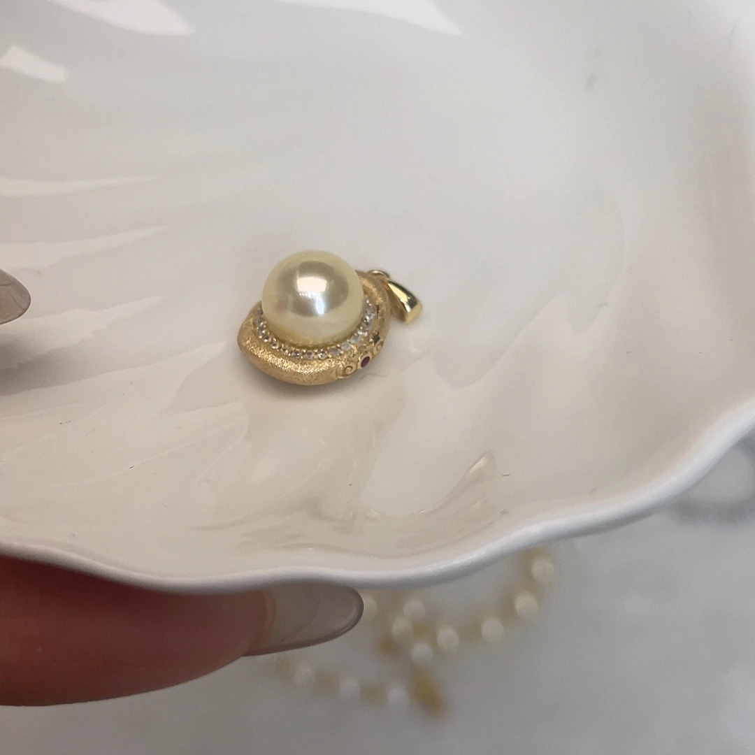 吊坠(不含链)海水珍珠银S925镶嵌