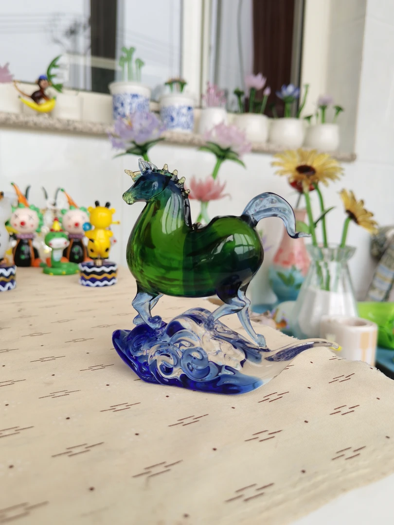 淄博琉璃唐马摆件