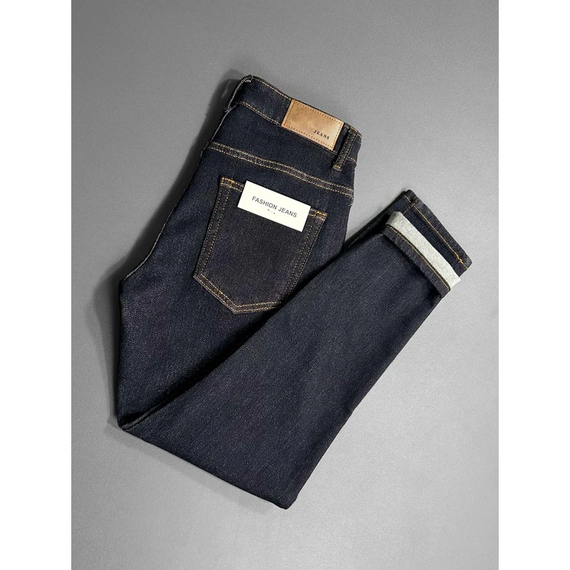 DeweLvum匠心制作！一眼就爱上!潮流休闲百搭弹力修身小脚牛仔裤男