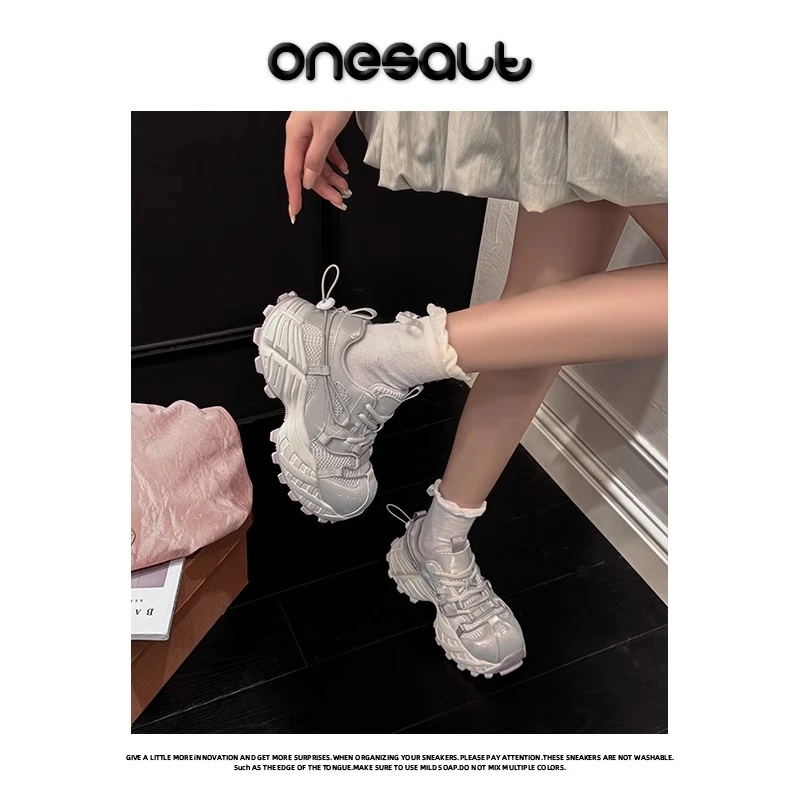 春夏女鞋女士休闲夏季透气丑萌透气百搭运动丑萌增高鞋