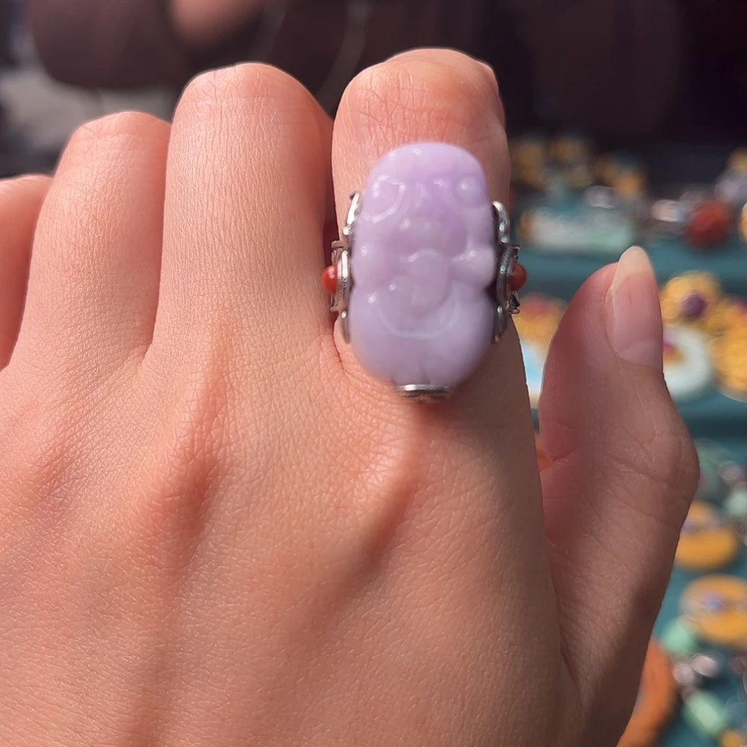 翡翠银S925镶嵌戒指