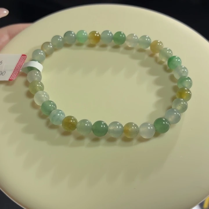翡翠未镶嵌手链冰胶多宝卡6