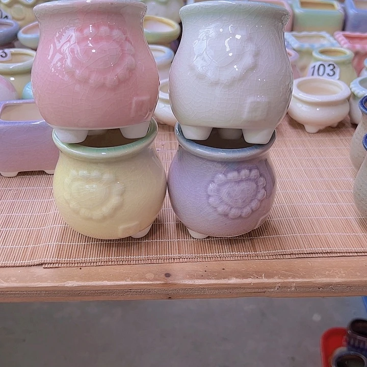 红陶陶瓷花盆当场满12包邮