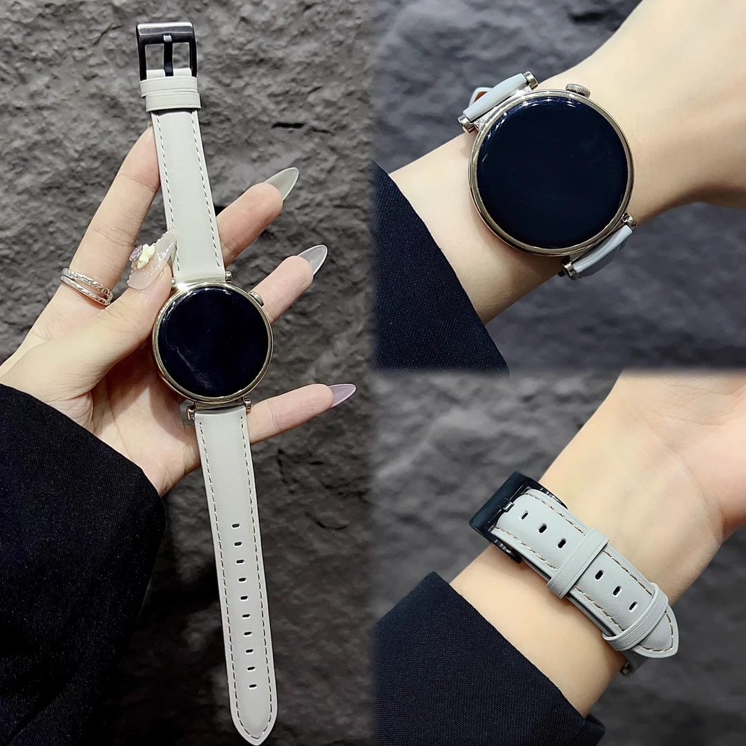 适用华为gt5手表表带watchgt4GT3Progt2柔软真皮手表带男女款春夏