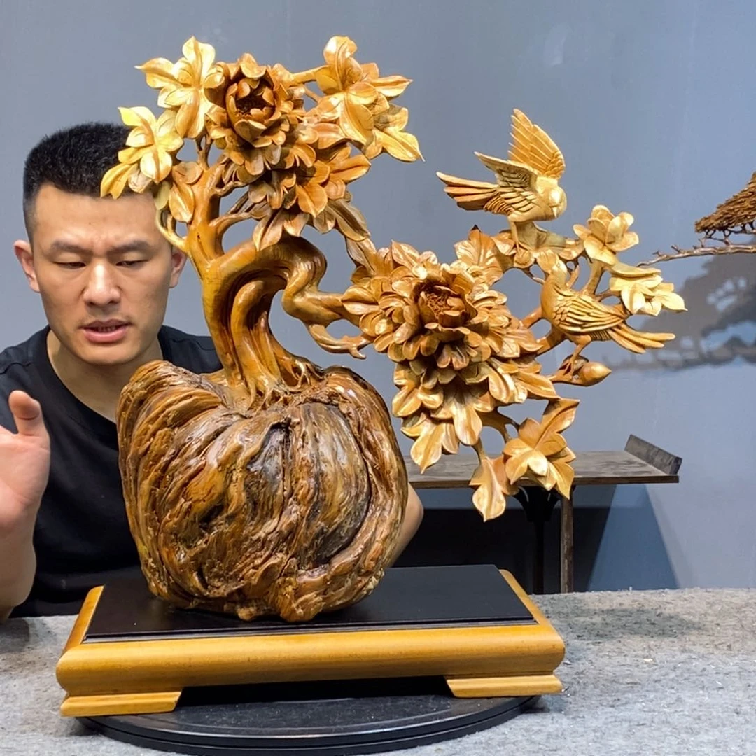 柏木a****o木雕工艺品摆件