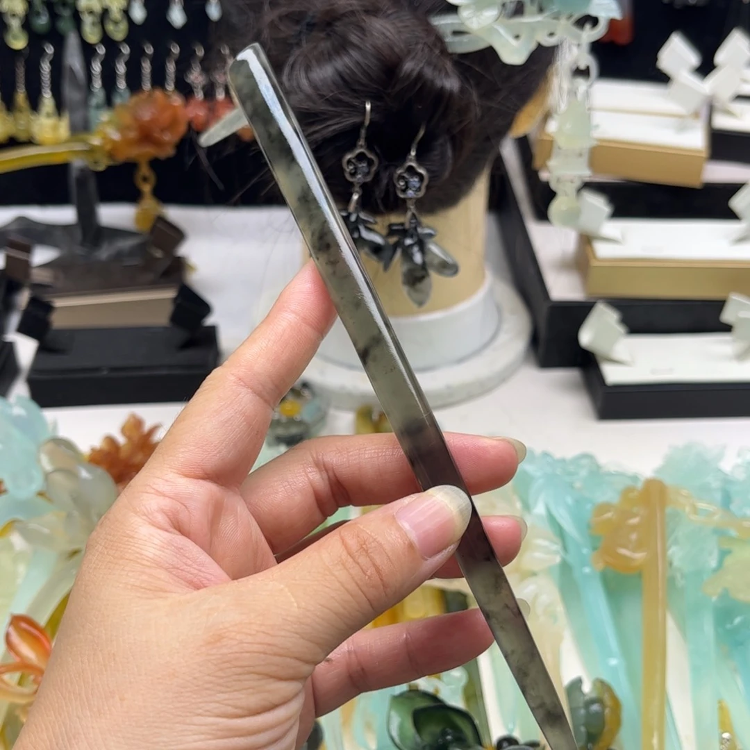 蛇纹石玉合金发簪