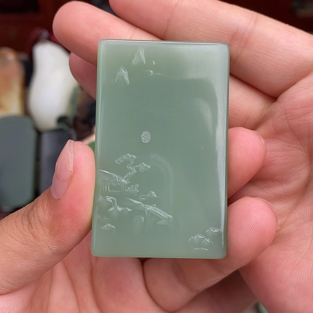 和田玉未镶嵌挂件