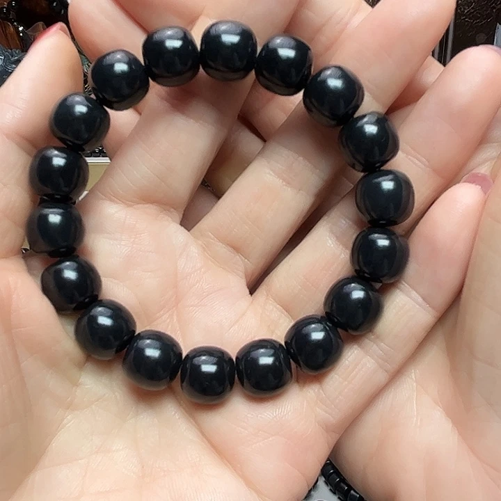 和田玉（墨玉）未镶嵌颈饰卡12老型高羊脂