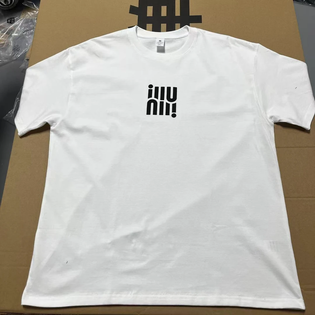 白色【纯棉短袖】新款时尚印花短袖夏季男女同款纯棉重磅T恤A86