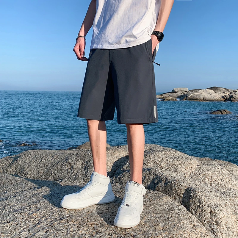 运动男女休闲户外速干冰丝健身五分裤跑步训练速干中裤清凉薄款