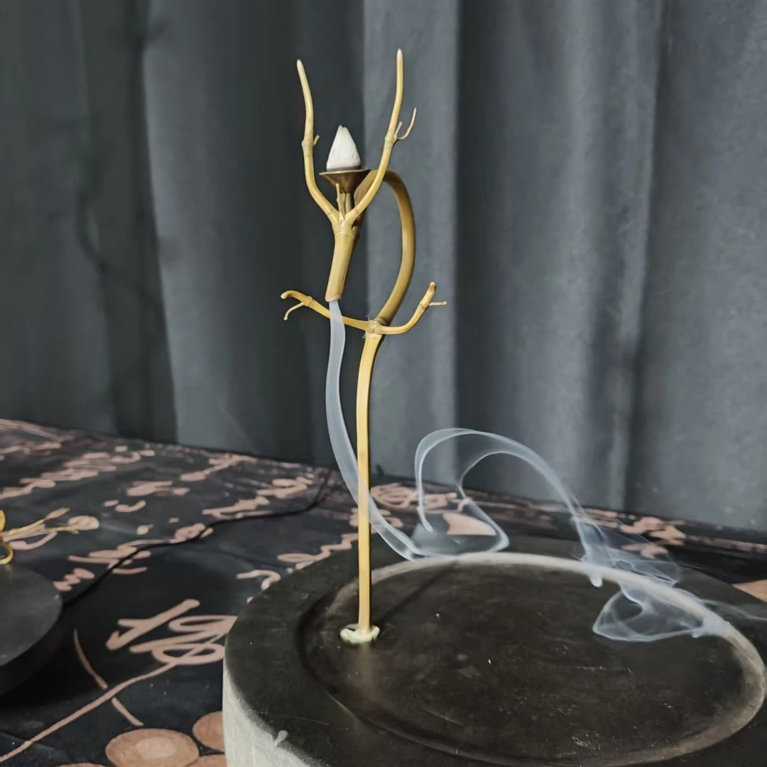 手工竹制桌面茶室葫芦倒流香龙头挂香架