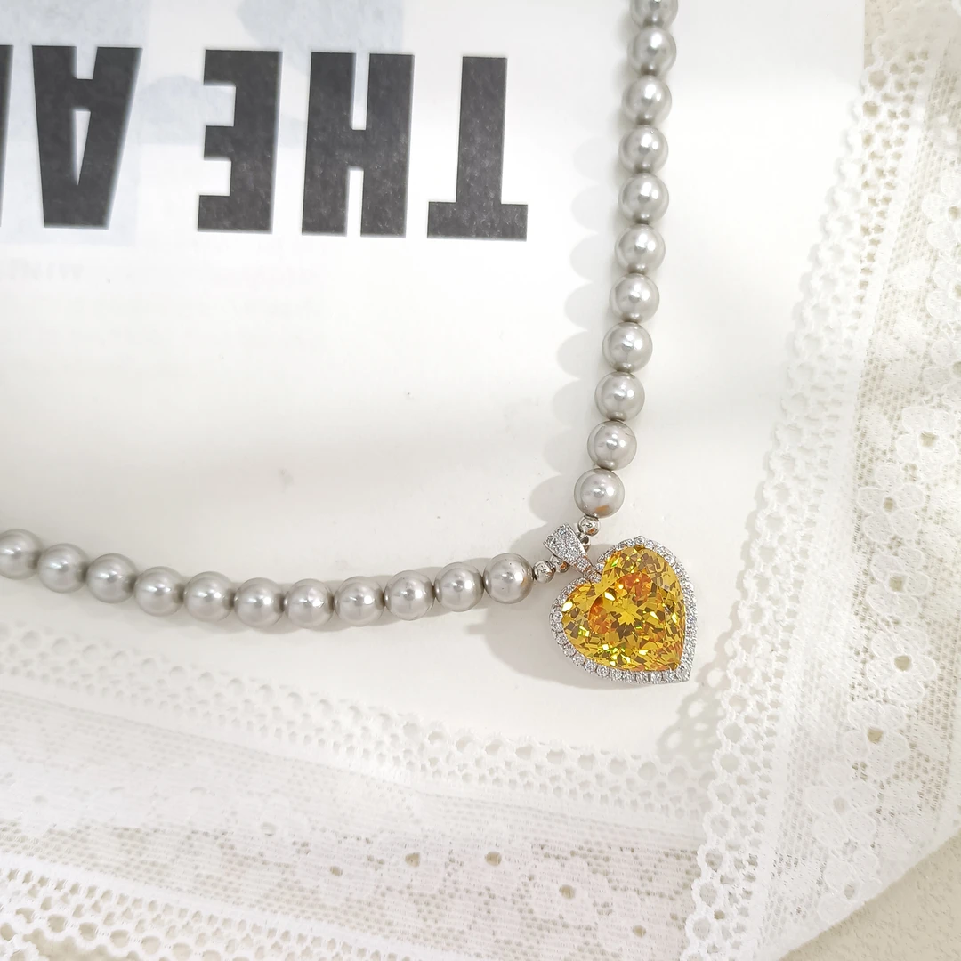 铜合金合成锆石项链 WRSS-000616 【华灿星光】 项链小众时尚欧美