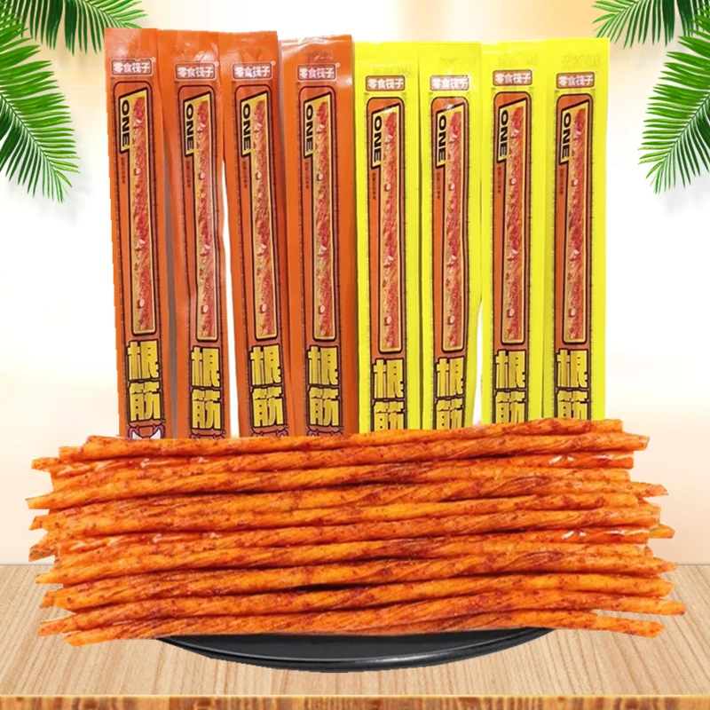 零食筏子一根筋辣条素牛筋8090怀旧零食麻辣甜辣小吃童年原余校长