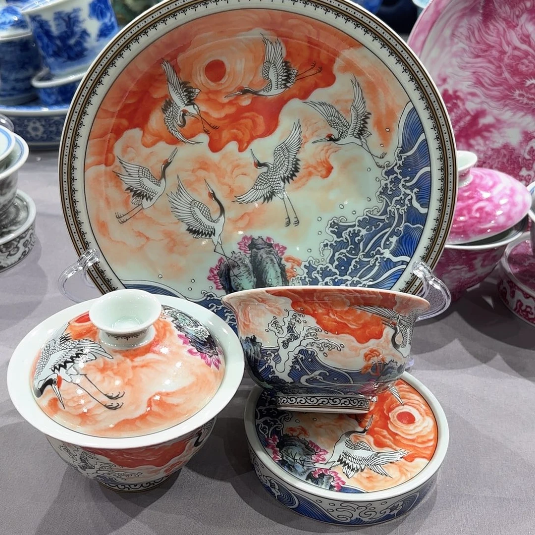 瓷片景德镇瓷器精品陈列