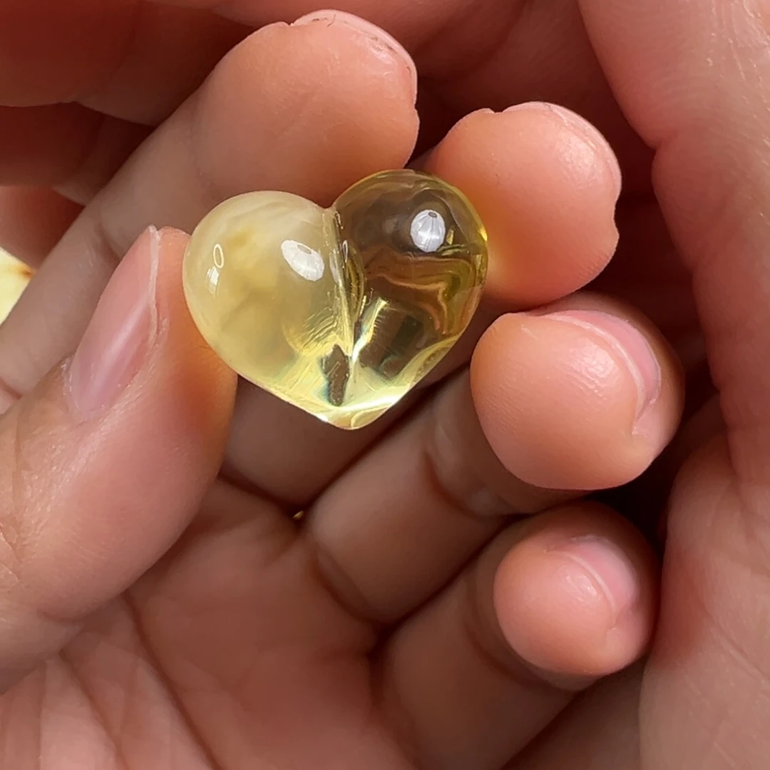 蜜蜡银S925镶嵌裸石琥珀