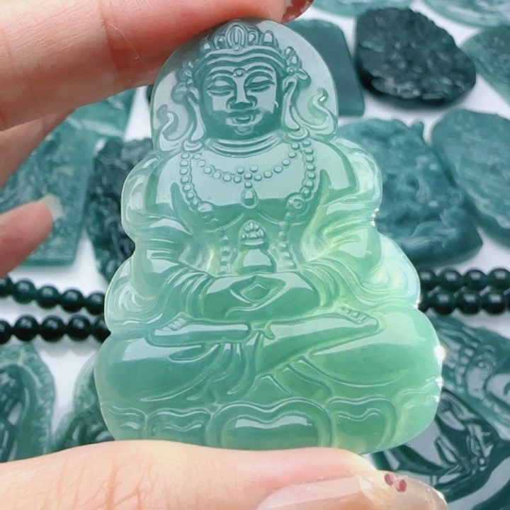 翡翠未镶嵌颈饰多样性发货天然A货翡翠