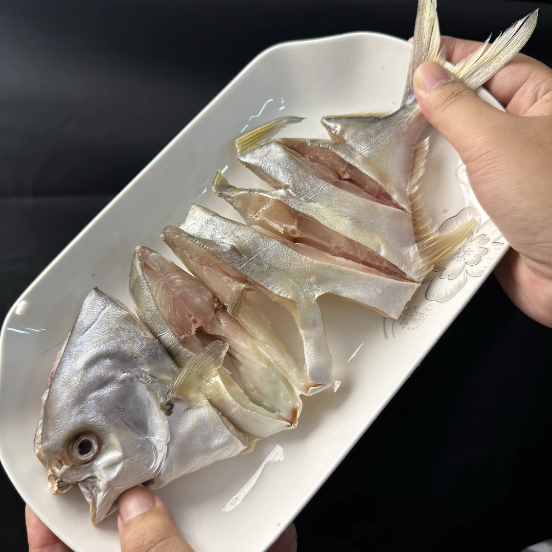 【马鲛仔海产】博贺港淡晒淡干金鲳鱼干 6条装 大规格 单条真空包装