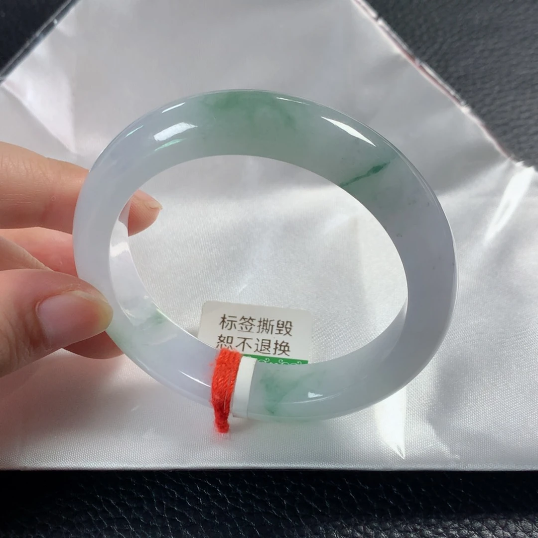 翡翠手镯未镶嵌缅甸天然翡翠手镯55圈口