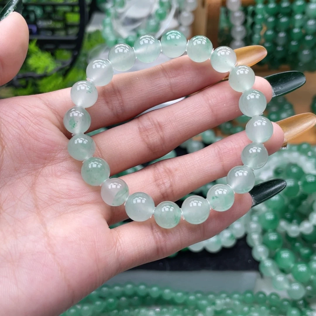 石英质玉（非洲翠）手串未镶嵌