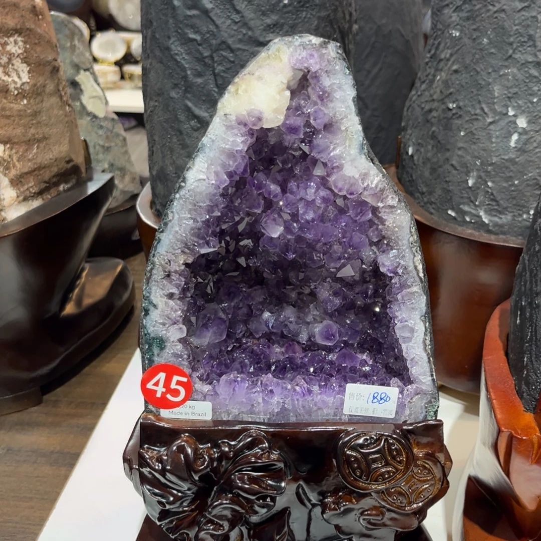 摆件未镶嵌紫晶紫晶洞