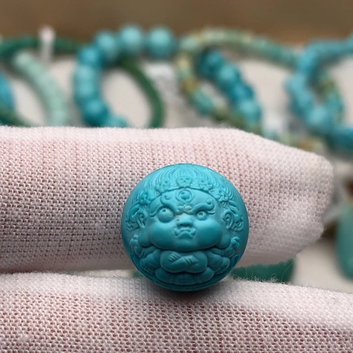 绿松石未镶嵌珠宝奇石15.5mm