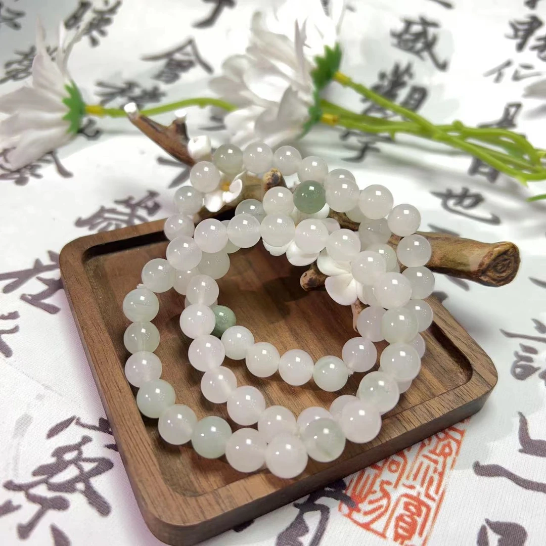 天然金丝玉天山翠手串多样性发其一1080188